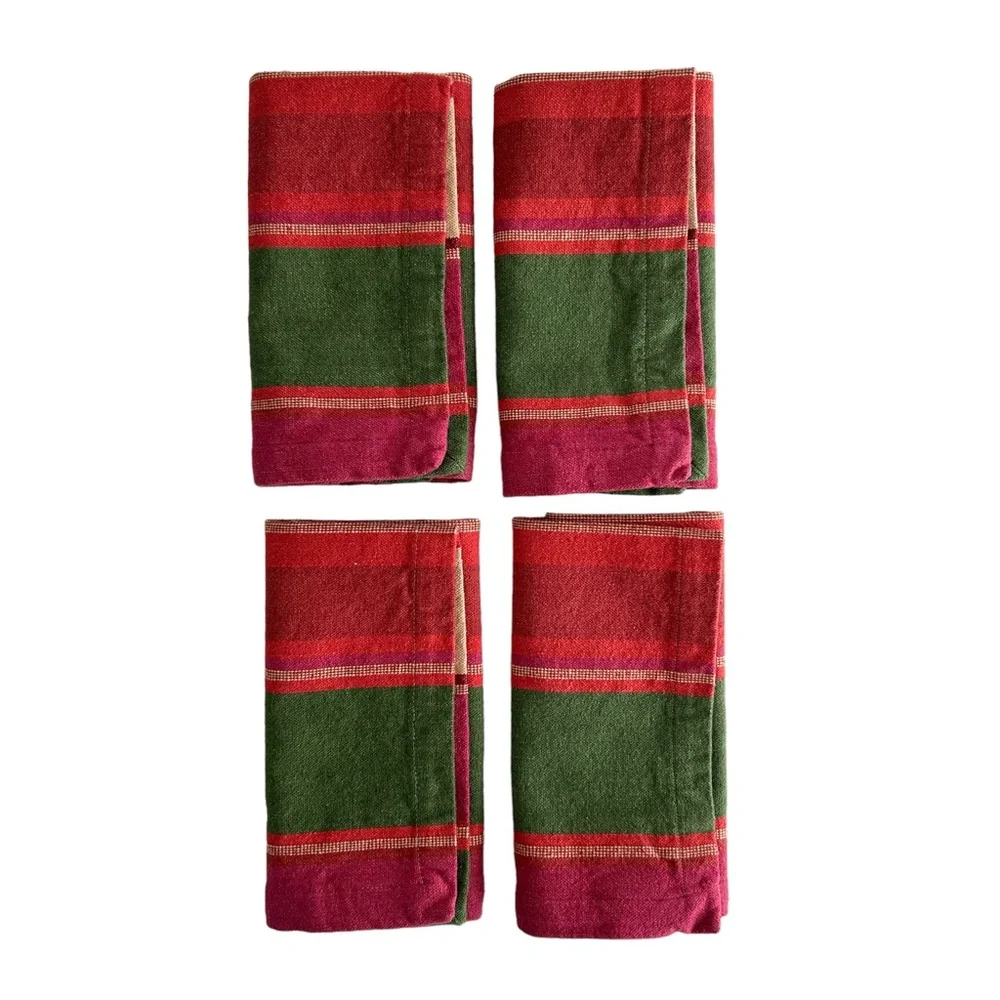 Pottery Barn Hermosa Stripe Napkins Set of 4